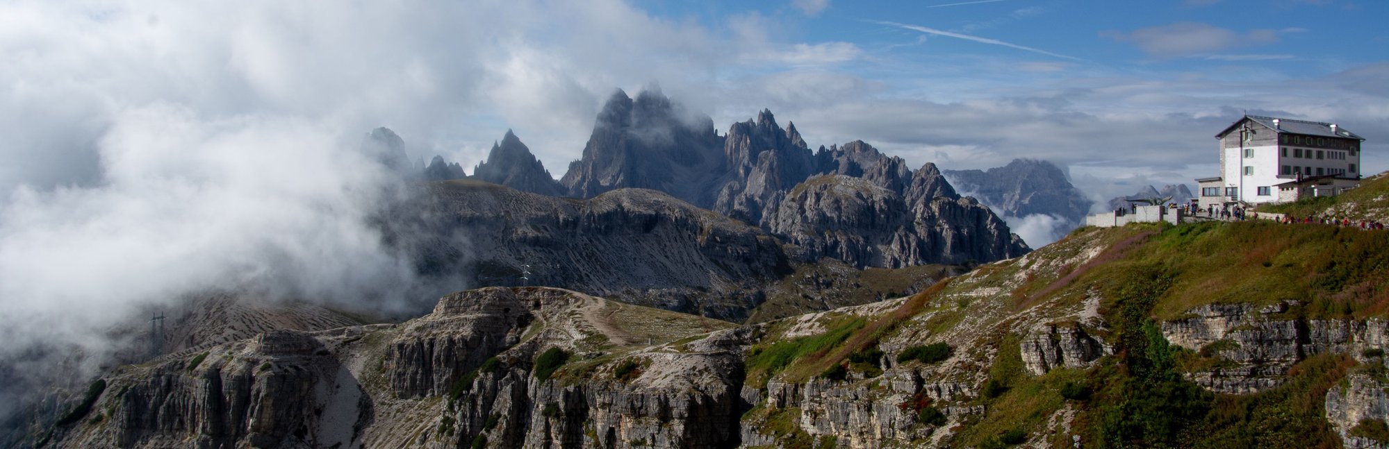 Auronzo Hut and Cadini behind