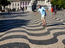Hard to walk on those uneven Lisbon streets!