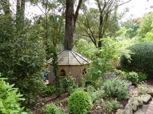 Cool cubby, wrapped around a tree