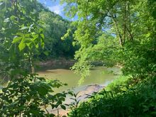 The Green River looking very brown, lol.