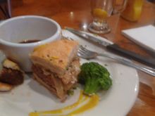 Got them to sub steamed broccoli for the kettle chips and cole slaw. The au jus was so good. Burger done perfect medium rare with mushrooms carmelized onions and swiss cheese.