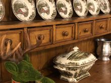 
Replaced my white china with Vintage Friendly Village in English dresser in main living area .