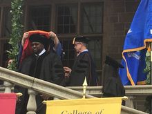 One of my students getting his doctoral hood. 