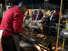 Huge, tasty buffet of African foods 
