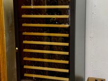 Basement closet, er, wine cellar, lol. If you ever break into my house, this is where the good stuff is kept! Pinot Noirs, Bordeaux, and French Burgundies.