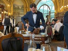 Joseph carved our leg of lamb perfectly 