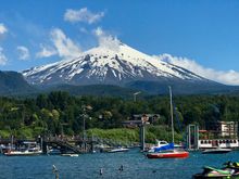 Volcan Villarica from Pucon marina