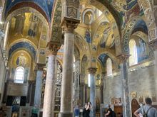 Stunning mosaics inside Palermo’s La Mortorana chuch.