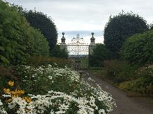 Garden at Dunrobin Castle in Scotland - almost exactly one year ago.