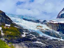 Bøyabreen glacier.  Notice the blue ice!