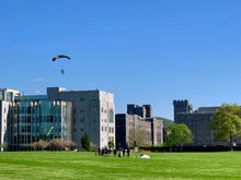 Cadets practicing their landings. 