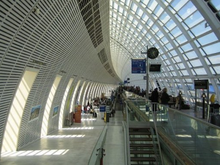 Inside of Avignon TGV station