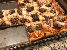 This one had homemade meatballs, bacon, and shallots. I couldn’t get my phone out before the locusts descended.