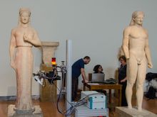 Trio of archaeologists at National Archaeology Museum use high tech. *will show some shots of its contents here later.