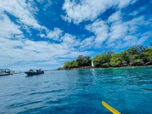 Captain Cook monument. We kayaked out here today for the incredible snorkeling. 