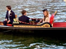 Lots of brides and grooms on gondolas, as seen from our hotel window 