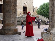 This guy was doing a Savanarola impersonation (I think) at Pizza dell Duomo