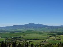The view from Pienza was better on Sunday than Friday