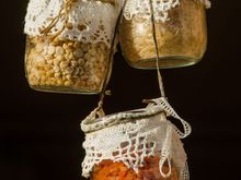 Lentil jar trio.