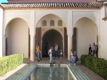 The palace at the top of Alcazaba, kind of like the little sister of Alhambra