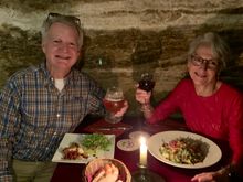 Very romantic lunch. One of the highlights of our stay here. 