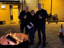 Drinking and mingling around the firepit. We met a number of fun and interesting people here.