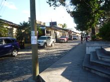 Street alongside the central plaza.