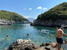 Lido near Maratea, about 10 euro gets you a chair, umbrella, changing room, and there is a casual restaurant too.