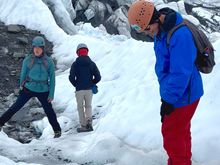 With our guide on Matanuska glacier