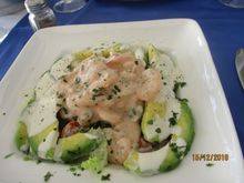 I just had shrimp and avocados in a creamy dressing