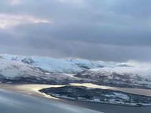 Fjords view from flight
