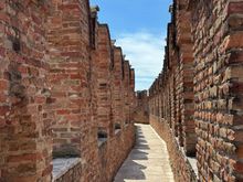 The castle ramparts with its high walls
