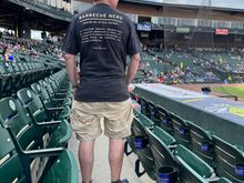 Rather appropriate! While walking around the stadium, a middle aged man stopped me to say he was a barbecue nerd, too! We struck up a conversation, and he said he was a professor at the University of South Carolina in town and began teaching a “history of barbecue” course last semester and had 110 students! Neat guy!