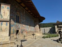 Side view of Voronet Monastery - this monastery is sometimes referred to as the Sistine Chapel of the East