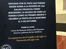 Nuestra Señora del Perpetuo Socorro, patron saint of medical professionals; see photo, above, which is one of my favorite paintings here