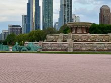 Park fountain downtown.