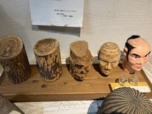 Exhibit of how float figures are carved