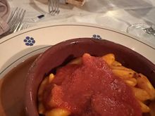 SMALL portion of Cavatelli with pork neck and tomato sauce
