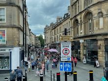 Looking down Cheap Street, pretty busy today.  I'm sure there is a story about the name of this street but I don't know it