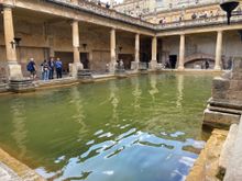 Original pool, a lot of sides and flooring of this level is original Roman.