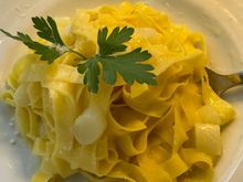My very tasty tagliatelle with asparagus and butter sauce