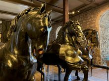 There is a big display of horses with armor of the kings.  At one time there was a display of each king on a horse?