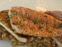 I had always passed on mullet in Spain and Italy and back home. Never again!!  Filets of salmonete over rice were exquisite.  