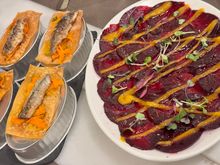 Beetroot carpaccio and anchovies 
