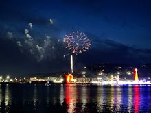 Fireworks starting off the festivities.