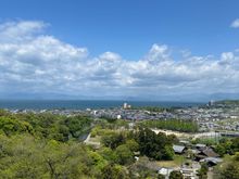 View of Lake Biwa from the keep of Hikone Castle