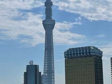 Looking out toward the Tokyo Skytree, from the observation deck.  ( I think I called this Tokyo Tower last night in my post, that was wrong)