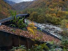 View over the onsen