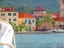 Some bikes across the harbor