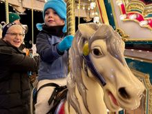 He loved riding the horse